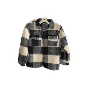 PriMark boy black and white checkered jacket size 6/7